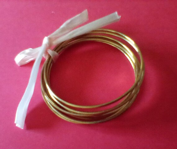 Gold tone Bangle Bracelets - image 4