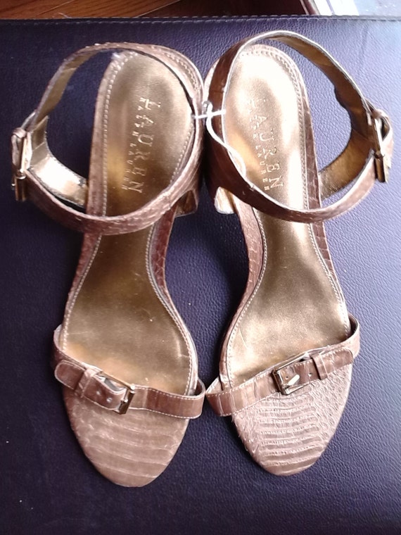 RALPH LAUREN Bronze Gold Sandals - Size 7.5 - image 3