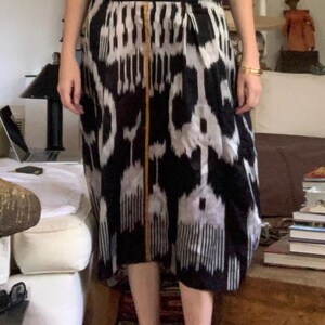 Ikat Skirt with Scarf Belt