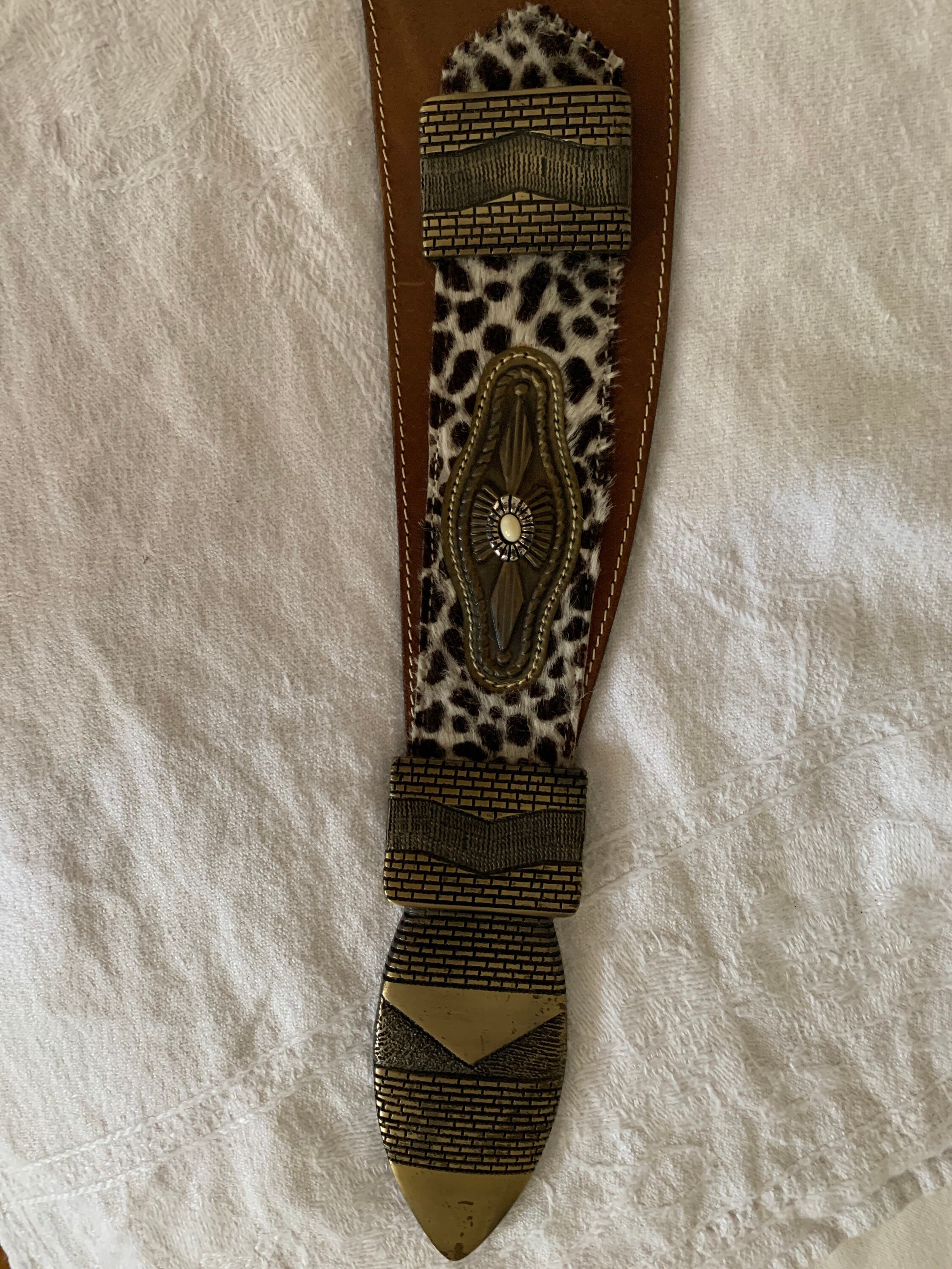 ADoppia Vita Leopard Print Belt boho chic Adoppia Bita Leopard Print Belt - Etsy main image 2