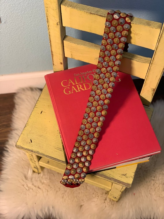Handmade beaded belt with brass buckle Sedona Beaded Belt Wide Width The Aztec Collection - Brass  main image 4