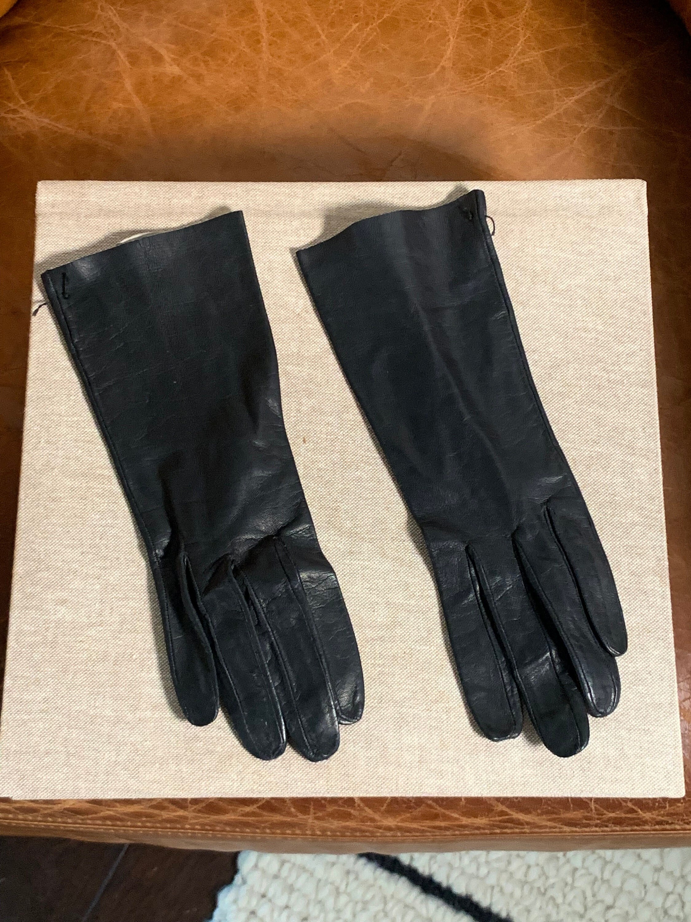 Loewe Vintage Mid Rise Leather Gloves Etsy