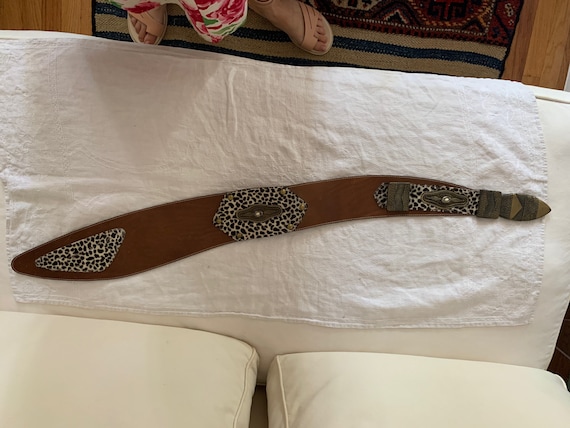 ADoppia Bita Leopard Print Belt - image 1