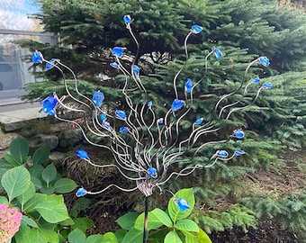 Bead tree stake garden art