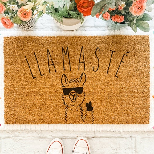 Llamaste Doormat / Llama Mat / Llama Home Decor / Etsy