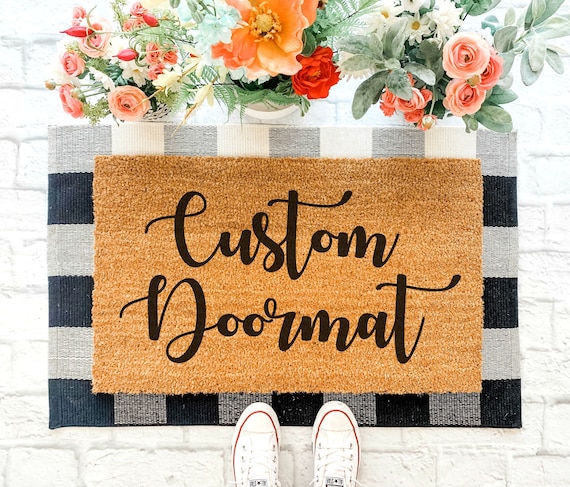 Completely Customizable Doormat Custom Doormat Design Your Own Doormat Custom Welcome Mat Front Porch Decor Custom Door Mat