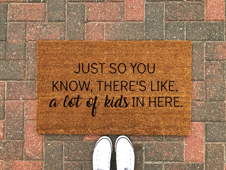 A Lot of Kids Doormat / Funny Doormat / Funny Mat / Etsy