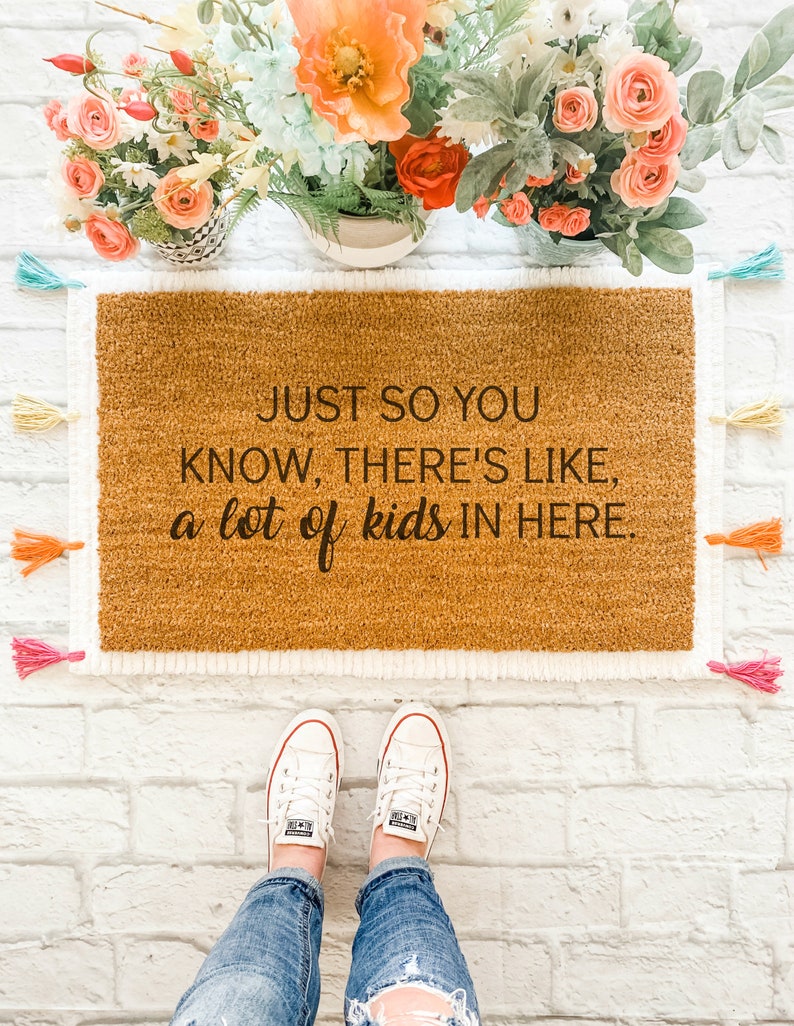 A Lot of Kids Doormat / Funny Doormat / Funny Mat / Etsy