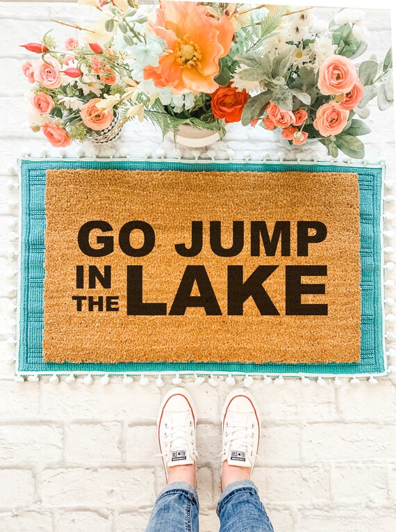 Funny Doormat Lakeaholic Doormat Rug Funny Gift Personalized Doormat Porch Decor Housewarming Gift Lakehouse Custom Door Mat