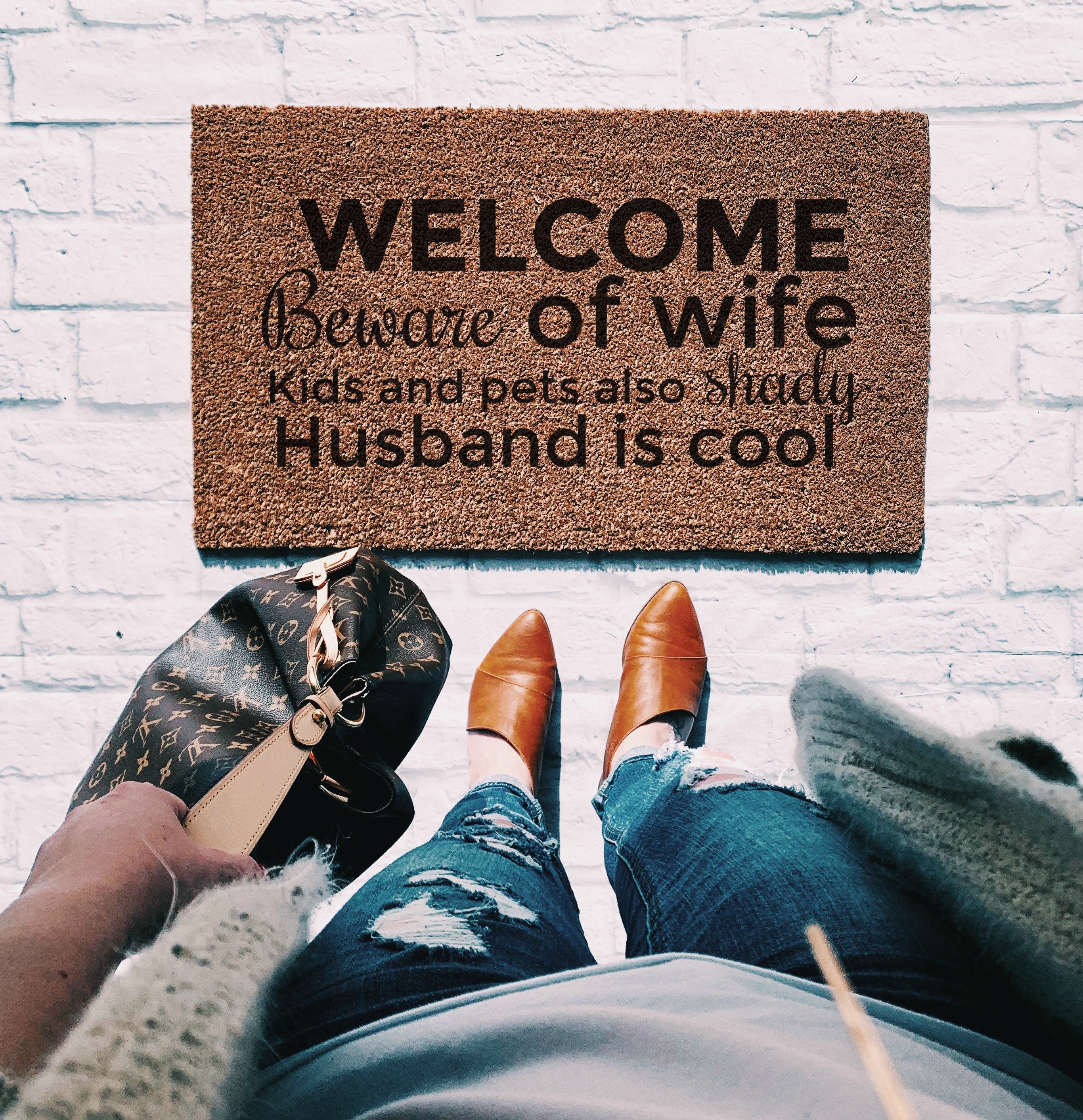Beware of Wife / Funny Doormat / Mat / Outdoor Rug / Etsy