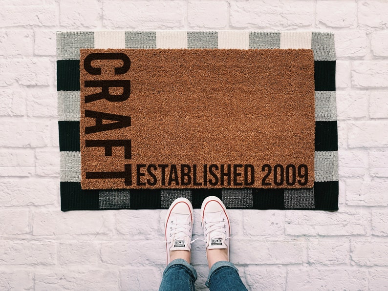Last Name Doormat Personalized Doormat Custom Doormat Etsy