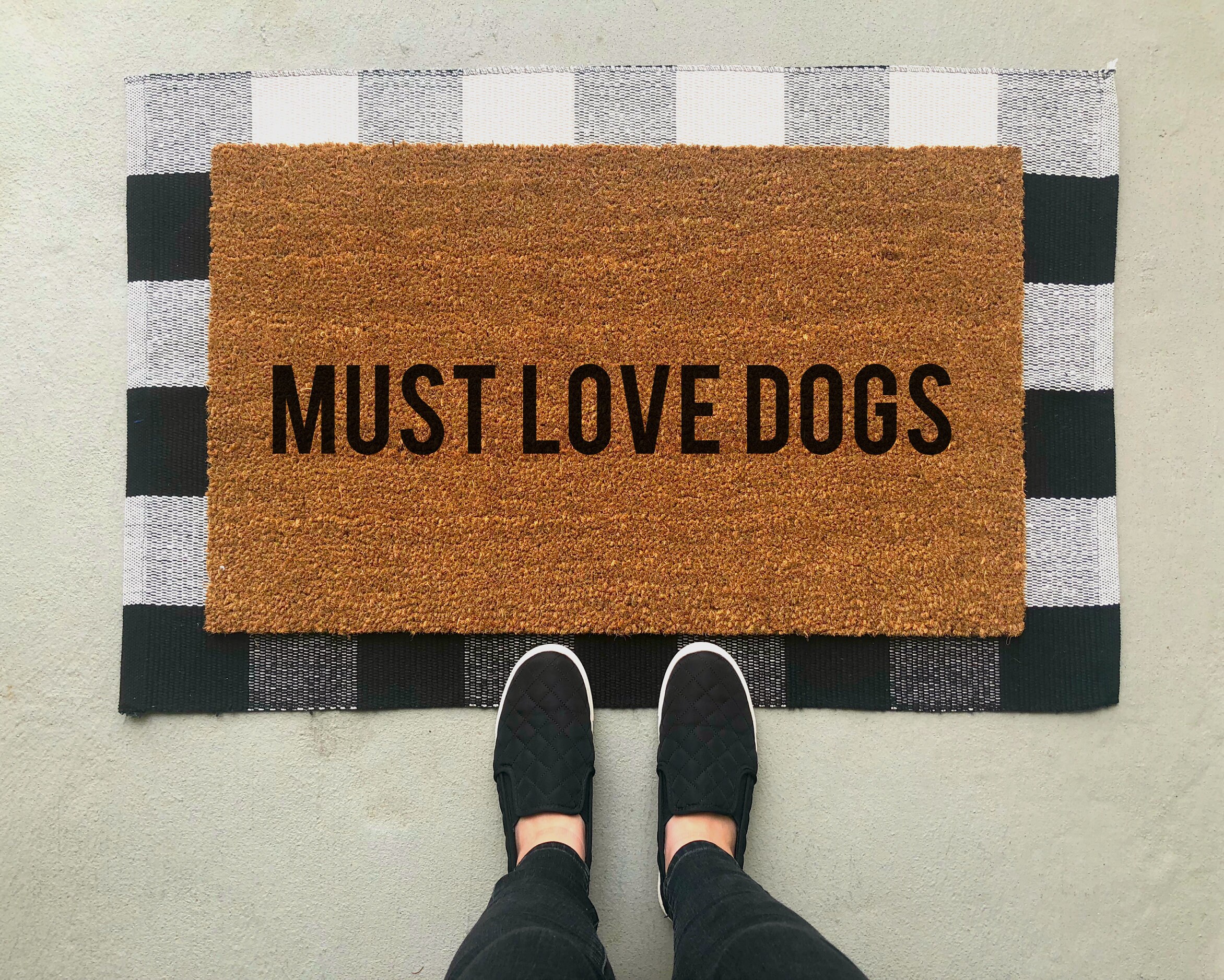 dogs welcome doormat