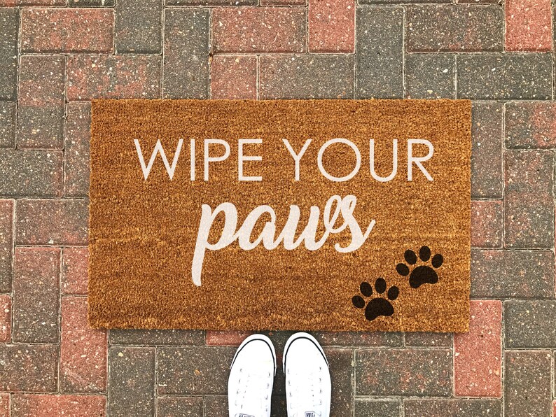 Wipe Your Paws Mat / Dog Doormat / Cat Doormat / Etsy