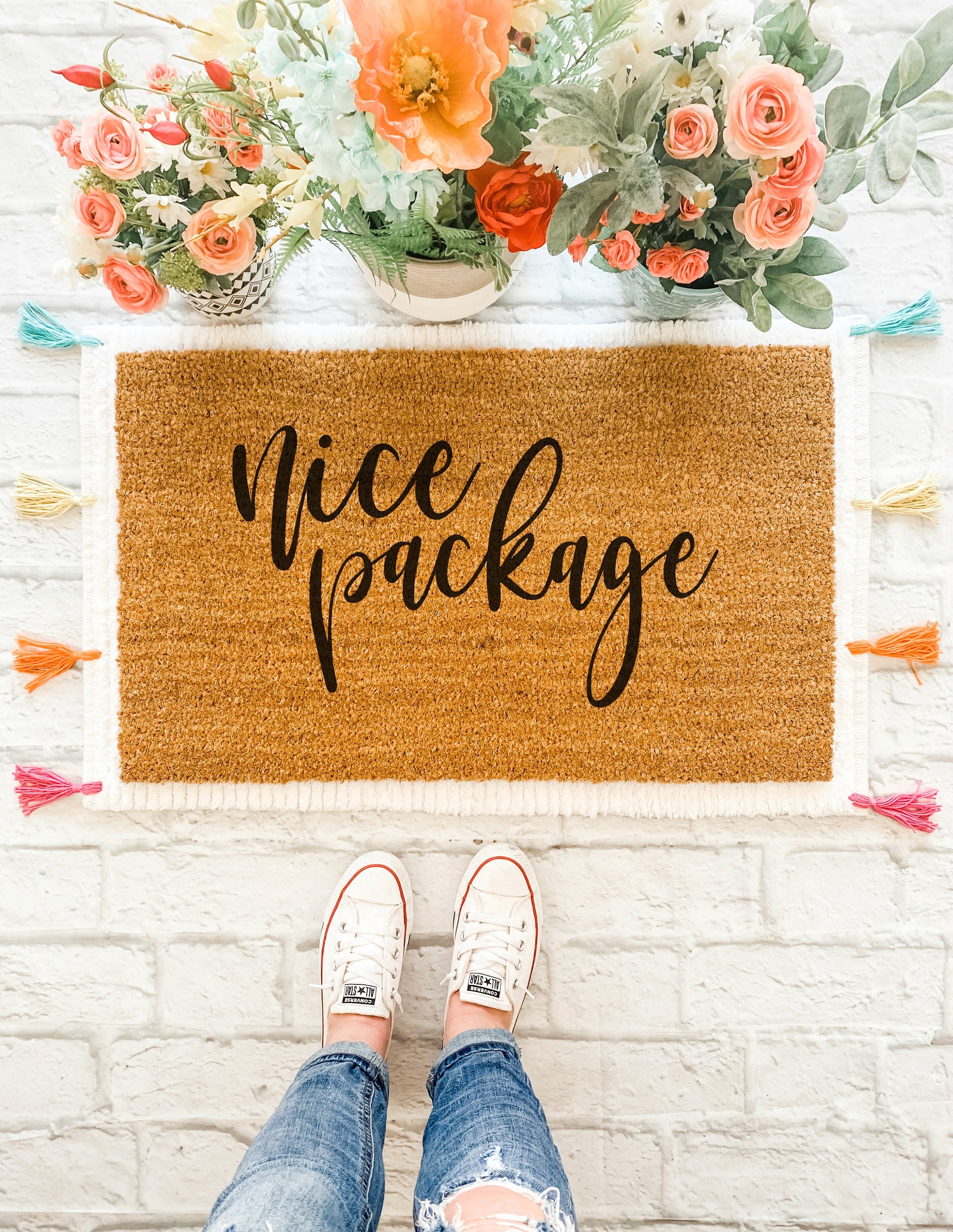 Christmas decor personalized doormat funny doormat welcome mat winter decor Nice Package doormat front doormat