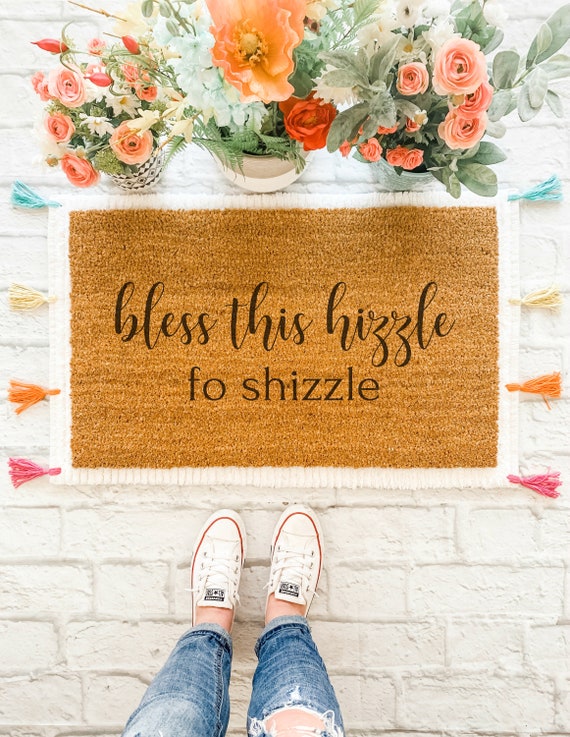 Bless This Hizzle Doormat Funny Doormat Funny Welcome Mat Etsy