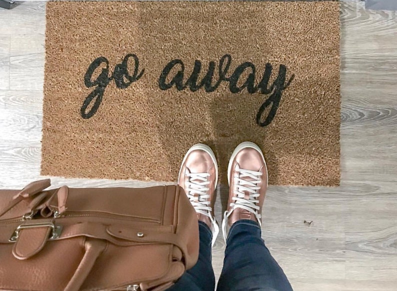 Go Away Doormat / Go Away Mat / Funny Mat / Etsy
