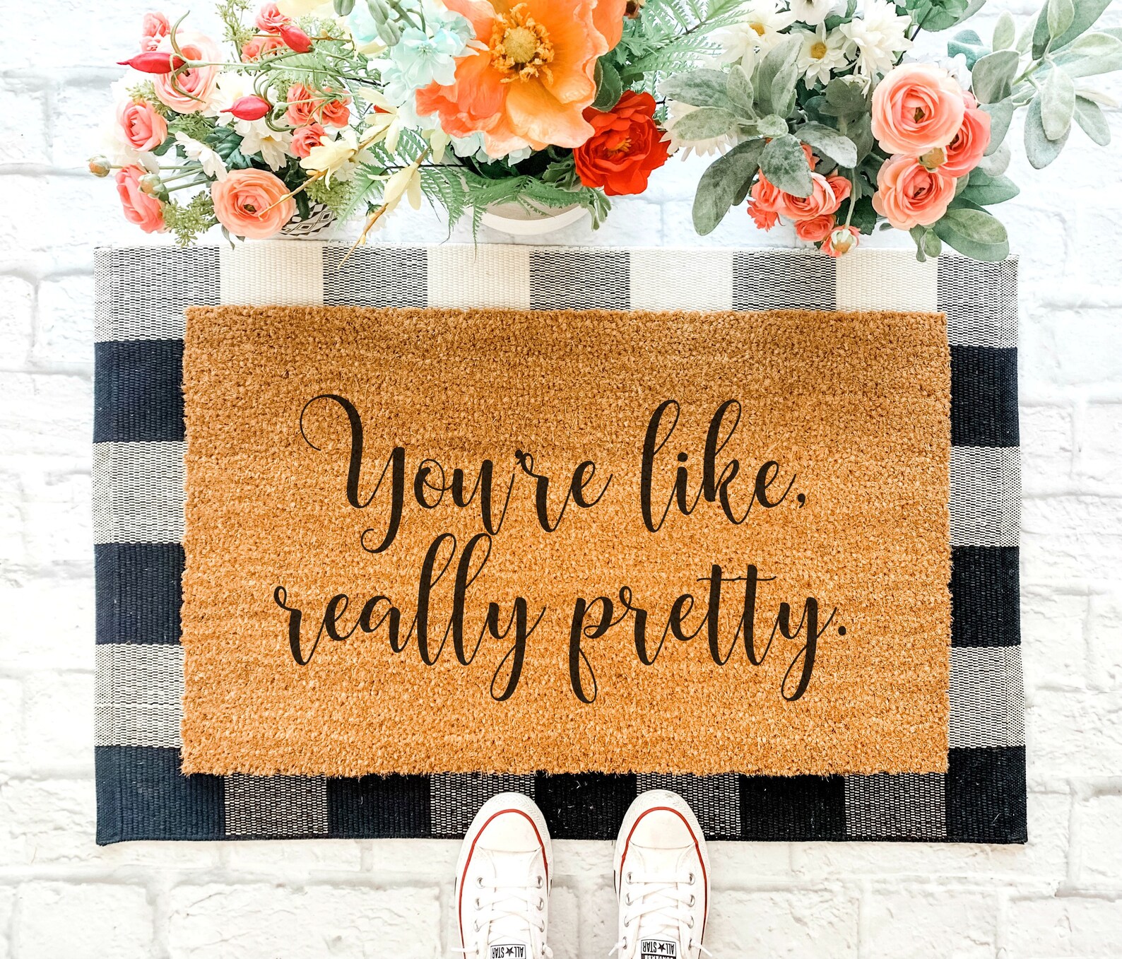 You're Like Really Pretty Doormat / Mean Girls Doormat / Etsy