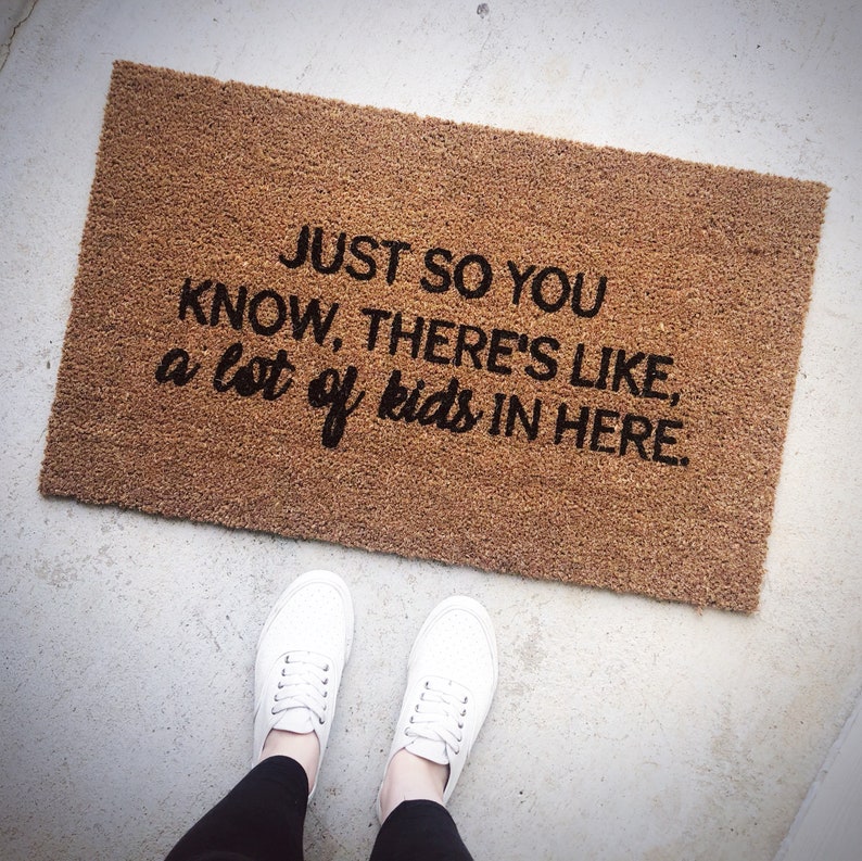 A Lot of Kids Doormat / Funny Doormat / Funny Mat / Etsy
