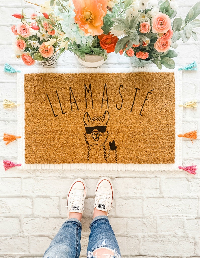Llamaste Doormat / Llama Mat / Llama Home Decor / Etsy