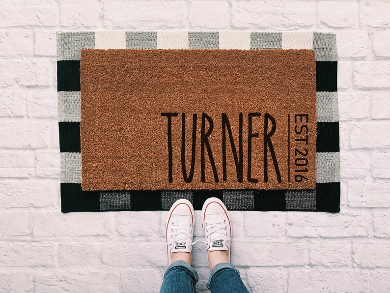 Last Name Doormat / Personalized Doormat / Custom Doormat / Etsy