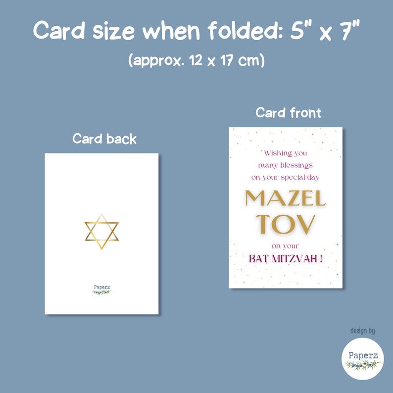 Bat Mitzvah Card Mazel Tov Card - Il 794xN.5611785774 O9ky 