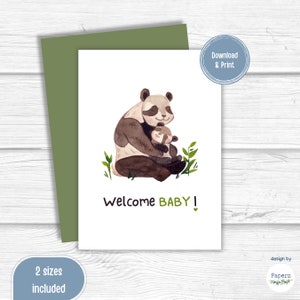 Afdrukbare kaart babyshower | Nieuwe babykaart | Welkomstkaart voor baby's |  Gefeliciteerd kaart | Babyjongen, babymeisje | Direct downloaden | Pdf