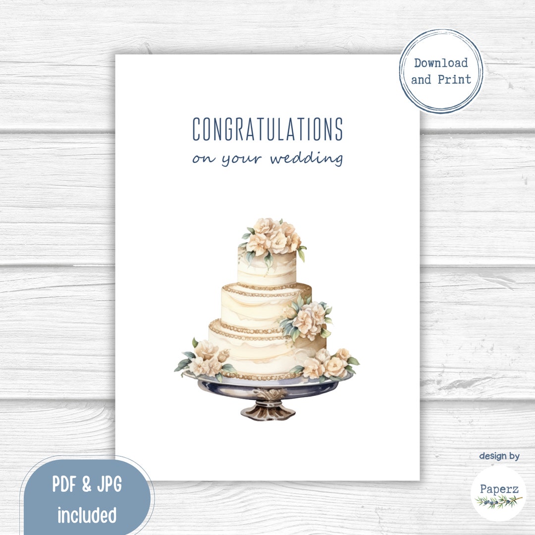 Printable Wedding Card | Newlyweds, Marriage | Wedding Wishes ...