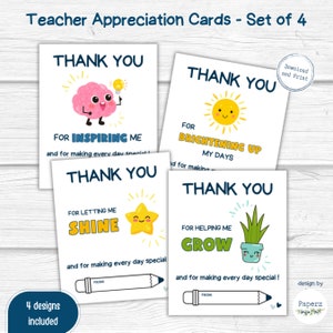 Lehrer Wertschätzung Printable Card, Lehrer Dankeschön Karte | Ende des Jahres, letzte Tag der Schule Lehrer Geschenkanhänger, Schule Anhänger, Sofort Download