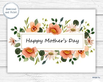 Floral Mother's Day Card: Wildflower Illustration (Printable PDF)