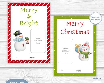 Christmas Gift Card Holder Set, Holiday-Themed Gift Envelopes, 5x7 Card Holder for Teachers, Caregivers, Christmas Appreciation Gifts