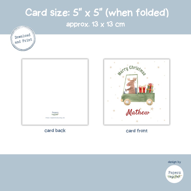 Printable Christmas Card Template for Kids Christmas Card for Son ...