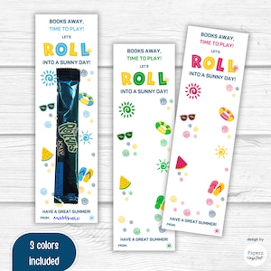 Cadeaux imprimables pour le dernier jour de classe | Médaille de fin d'année | Bonbons roulés aux fruits | Étiquette d'adieu été | Téléchargement instantané