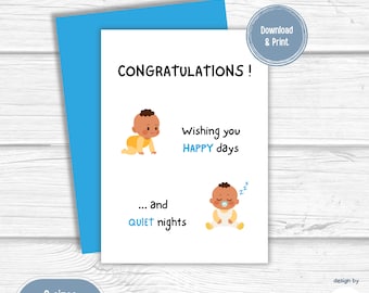 BYANIKA Biglietto Di Auguri Per Baby Shower - Formato A6, Carta Pregiata, Per Neonato O Neonata - 2