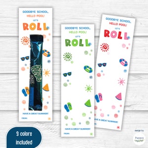 Etiquetas de regalo imprimibles para el último día de clases / Etiqueta de regalo de fin de año / Recuerdo de rollo de fruta / Etiqueta de despedida de verano / Descarga instantánea