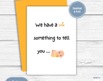 Pregnancy Announcement Card | New Baby Printable Card | New Grandparents Card | You're Going to be Grandparents | Instant Download | PDF