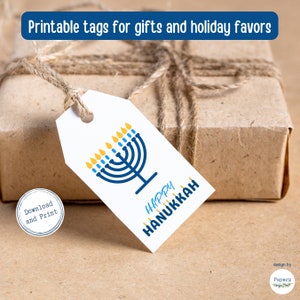 Étiquettes pour cadeaux de Hanoucca, Étiquette de faveur de Hanoucca imprimable, Étiquettes de faveur de Hanoucca, Étiquettes, Cadeaux de Hanoucca, Fêtes juives | Téléchargement instantané, PDF
