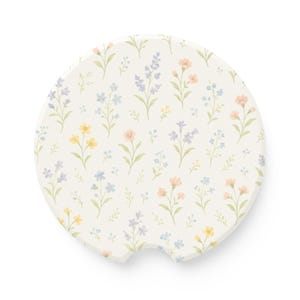 Spring Floral Soapstone Car Coaster