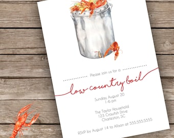 Low Country Boil Invitation