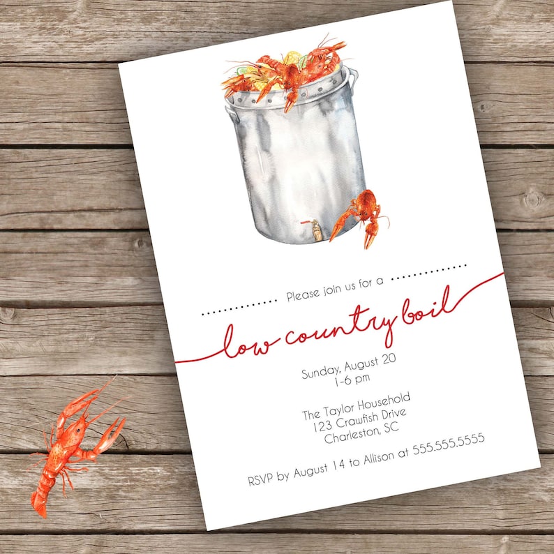 Low Country Boil Invitation - Etsy Canada