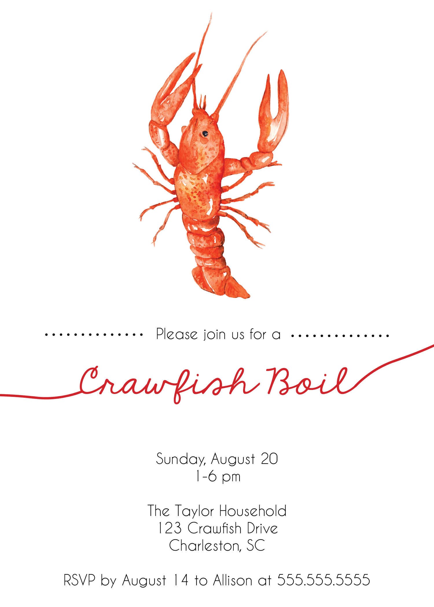 Crawfish Boil Invitation - Etsy