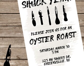 Shuck Yeah Oyster Roast Invitation
