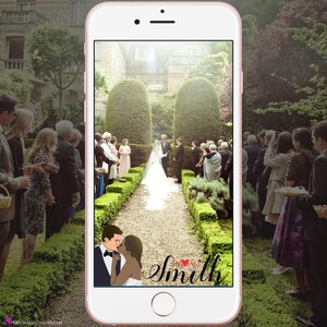 Kissing Couple Wedding Snapchat Geofilter