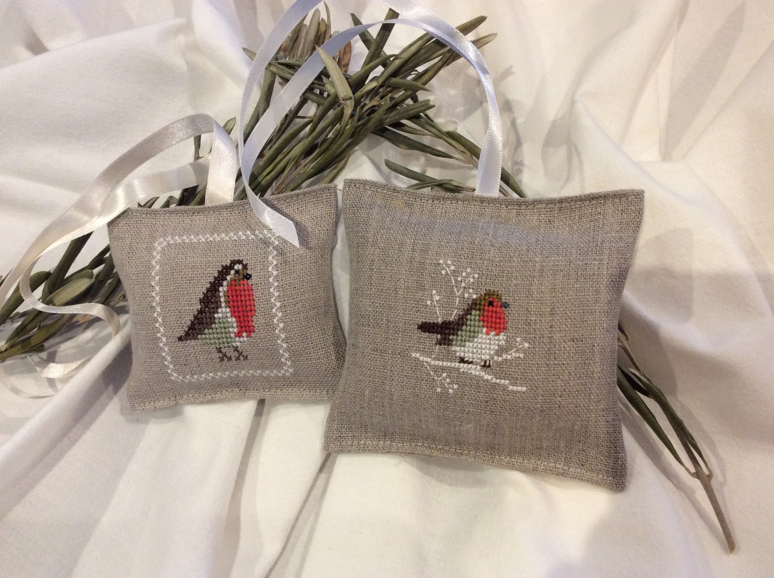 Décoration d'intérieur , Broderie Au Point Compté 9cm X 8 cm et 10 cm