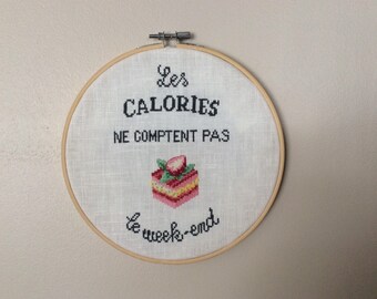 “Calories” embroidery