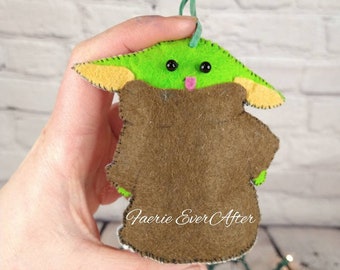 Baby Child Alien Felt Christmas Ornament Doll | Grogu Keychain