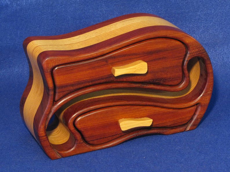 Pattern For Two Drawer Band Saw Jewelry Box With Hidden rawer Etsy