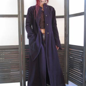 Manteau long intemporel en pure laine violet prune - Etsy France