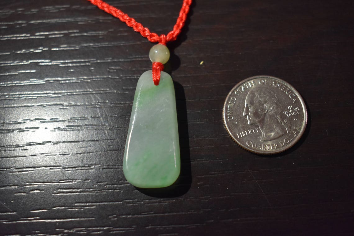 Jadeite Necklace Red String Jade Necklace Everyday Etsy