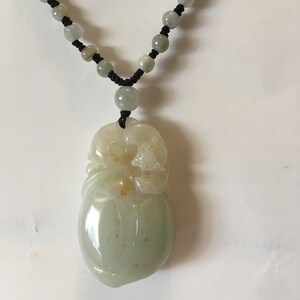 Jadeite Necklace,Black String & Small Jade Bead Necklace, Everyday Necklaces, Jade Pendant, String Necklaces, Jade Necklace