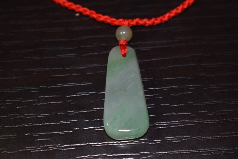 Jadeite Necklace Red String Jade Necklace Everyday Etsy